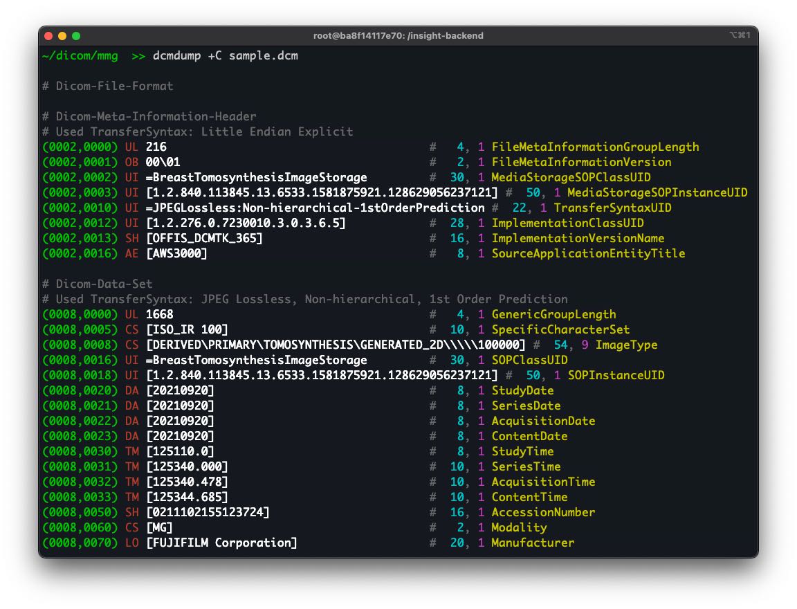 dcmdump colorize