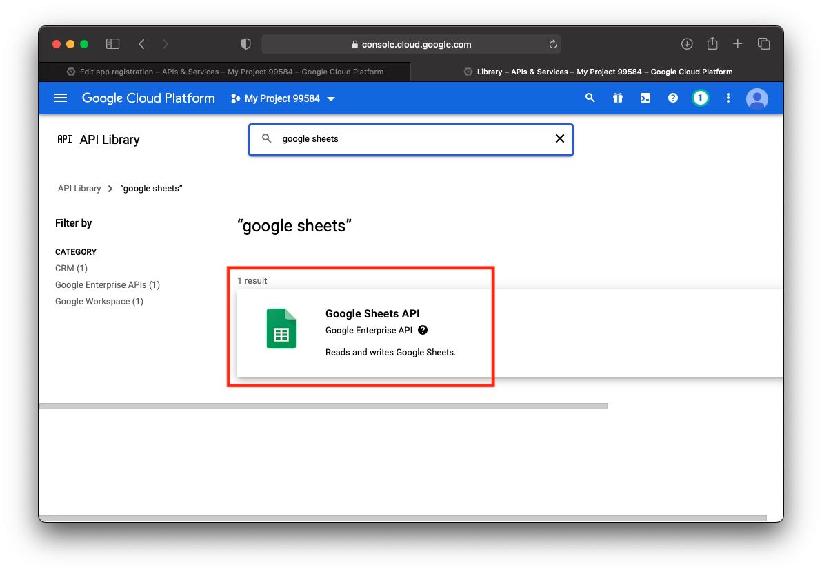 google api library main page